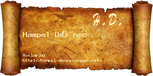 Hampel Dénes névjegykártya
